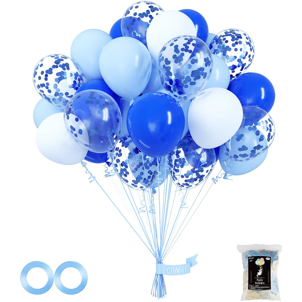OWill royal blue confetti balloons for vibrant party backdrops.