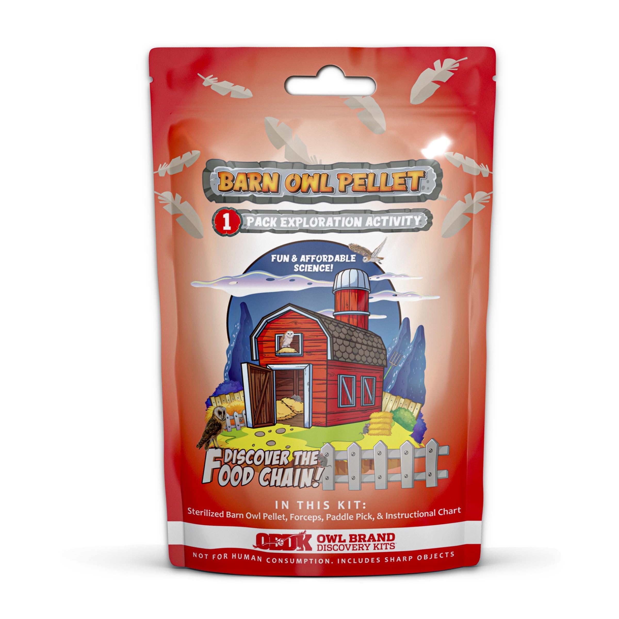 Owl Brand Discovery Barn Owl Pellets 1 Pack Small for hands-on biology exploration.