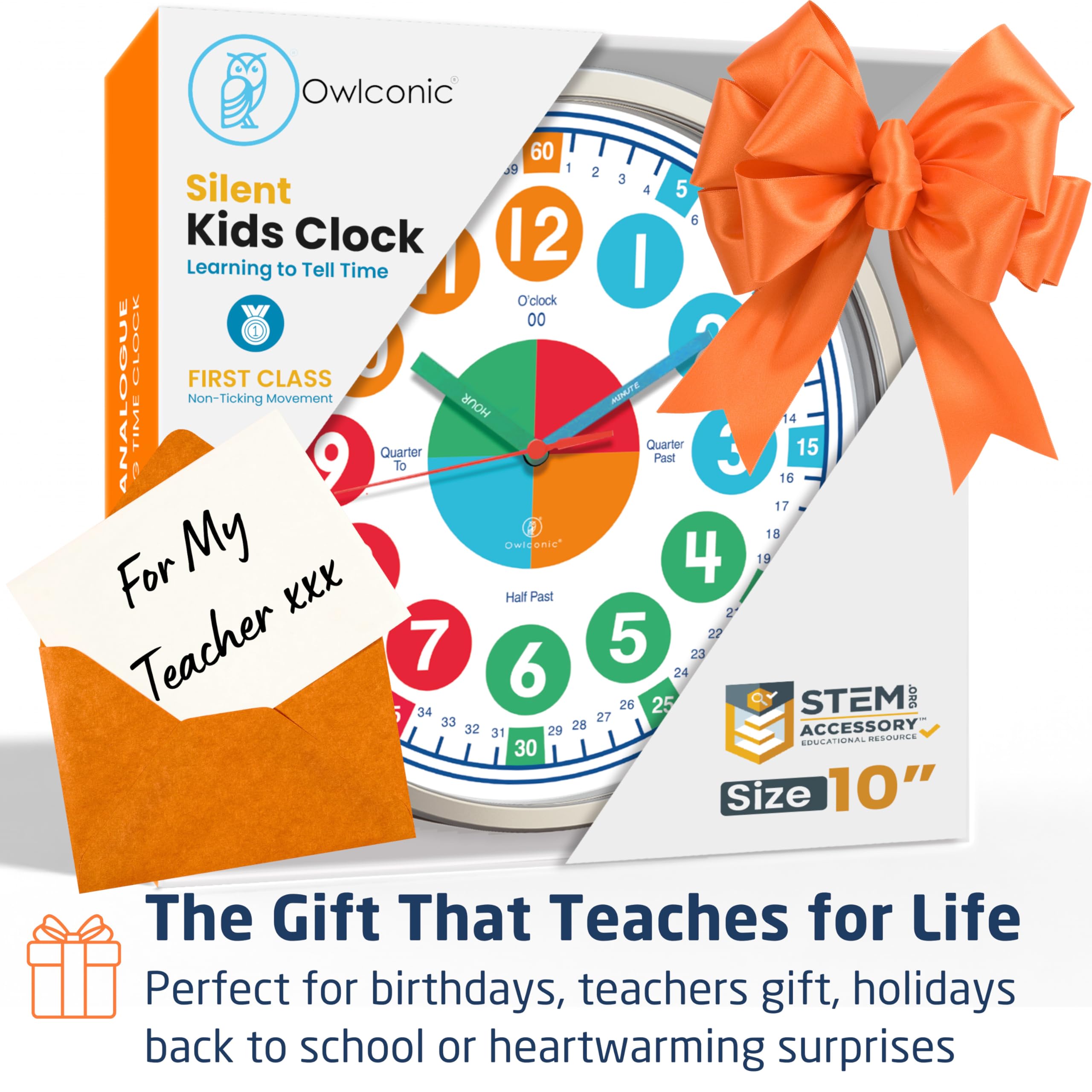 OWLCONIC Kids Clock protective back cover enhances safety in shared spaces.