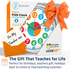 OWLCONIC Kids Clock protective back cover enhances safety in shared spaces.