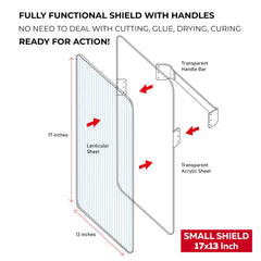 OWLHAUS invisibility shield transparent handle bar enables easy maneuvering.