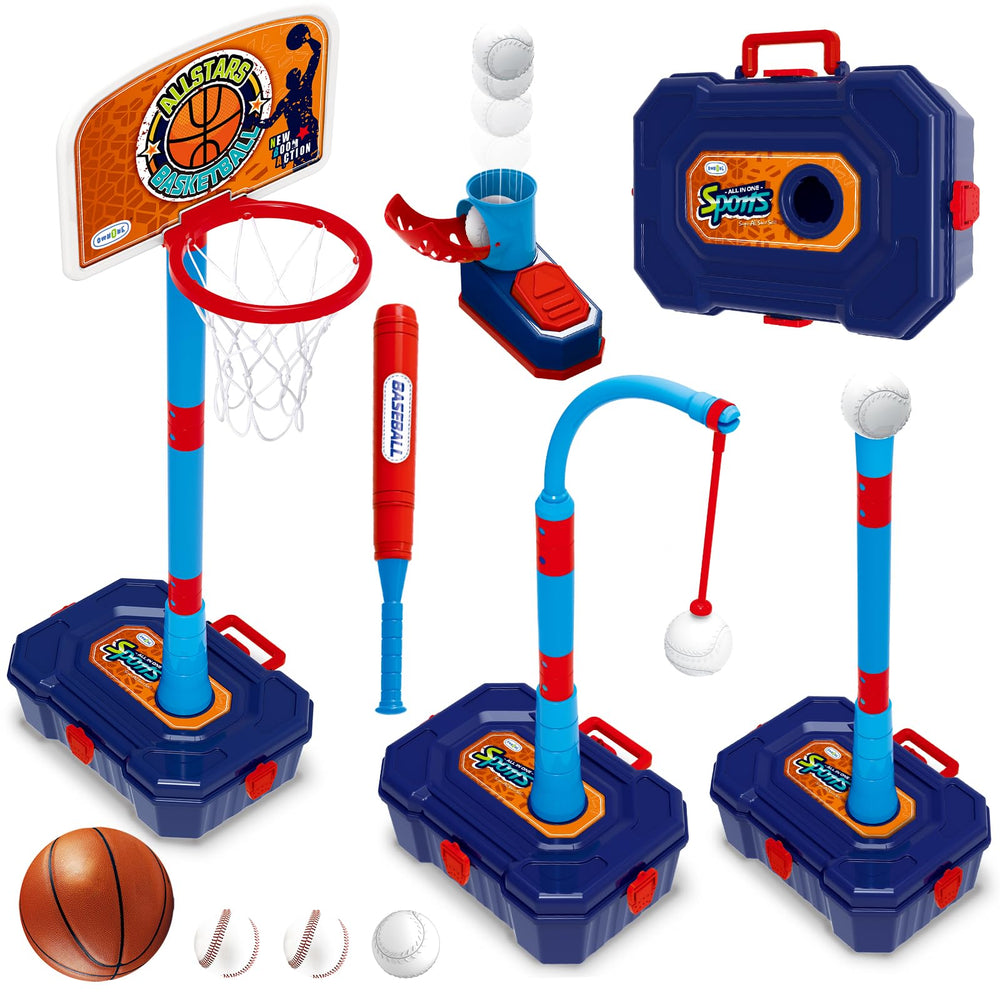 OWNONE 4-in-1 basketball hoop adjustable for kids, supports growing height and skill practice.