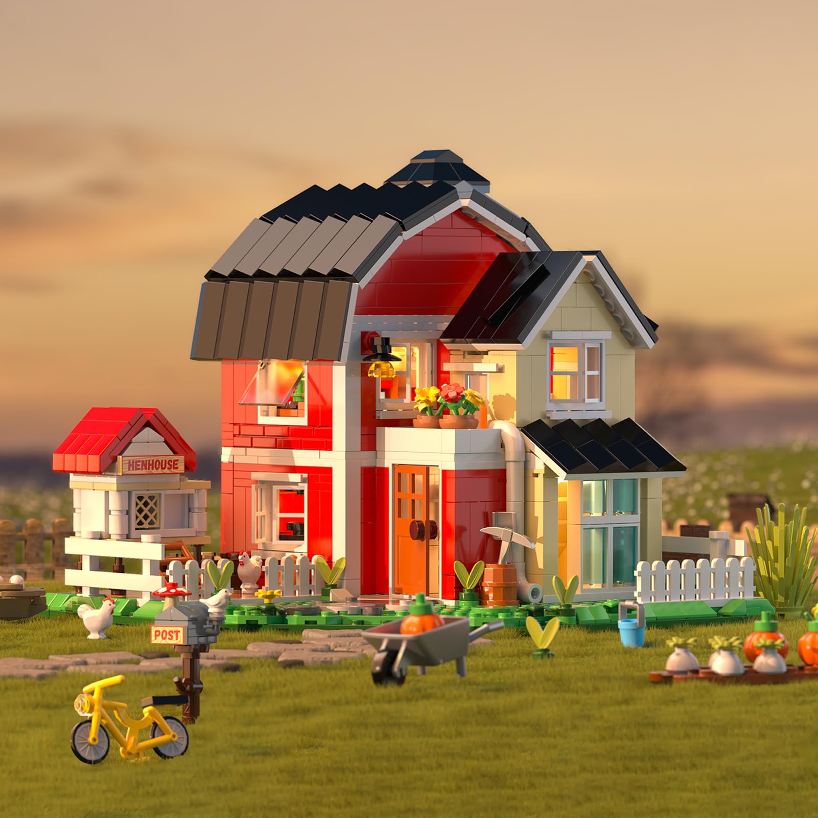 OWNONE mailbox and nest elements enhance realistic countryside decoration