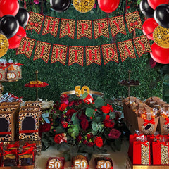 OWWOPATS black 10 inch balloons create dramatic contrast for banners.