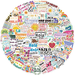 OYALAE Spanish motivational stickers pack for laptops and notebooks