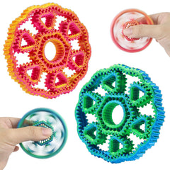 oyeftp 2pc fidget spinner rainbow in hand for sensory focus