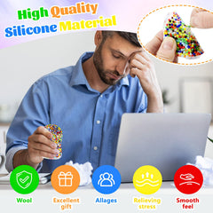 Oyeftp silicone sensory toy mimics skin texture for soothing feedback.