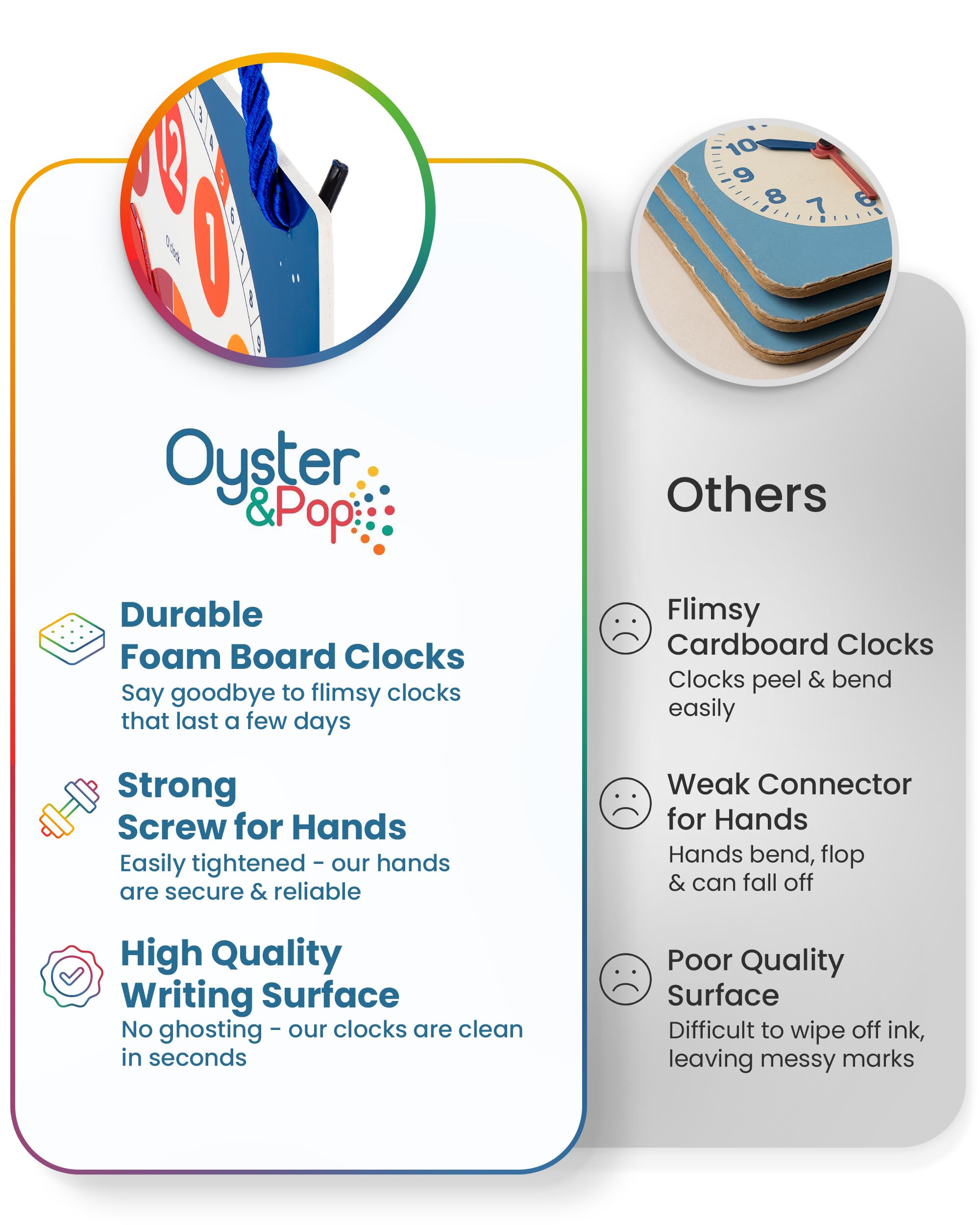 Oyster&Pop classroom-ready set supports active, mess-free time learning.