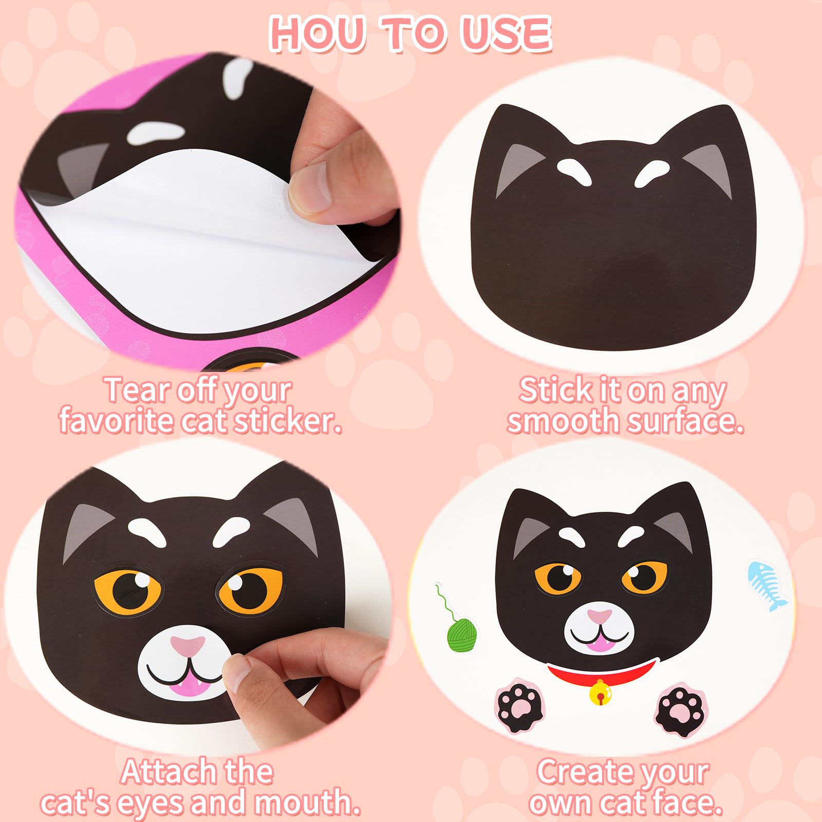 Ozepao cat themed stickers ideal for party favors and DIY decor