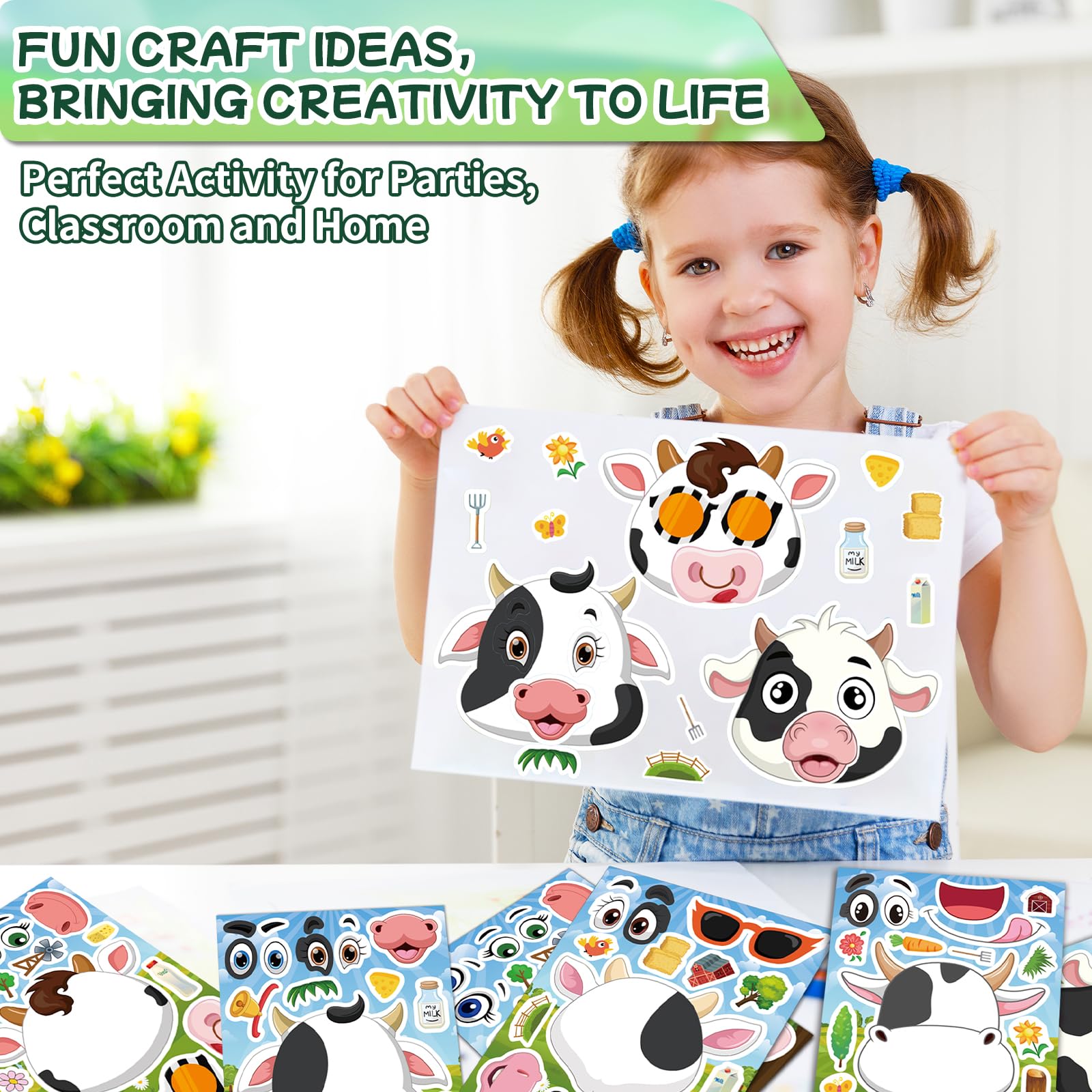 Ozepao cow stickers engaging mix-and-match activity to spark creativity and imagination