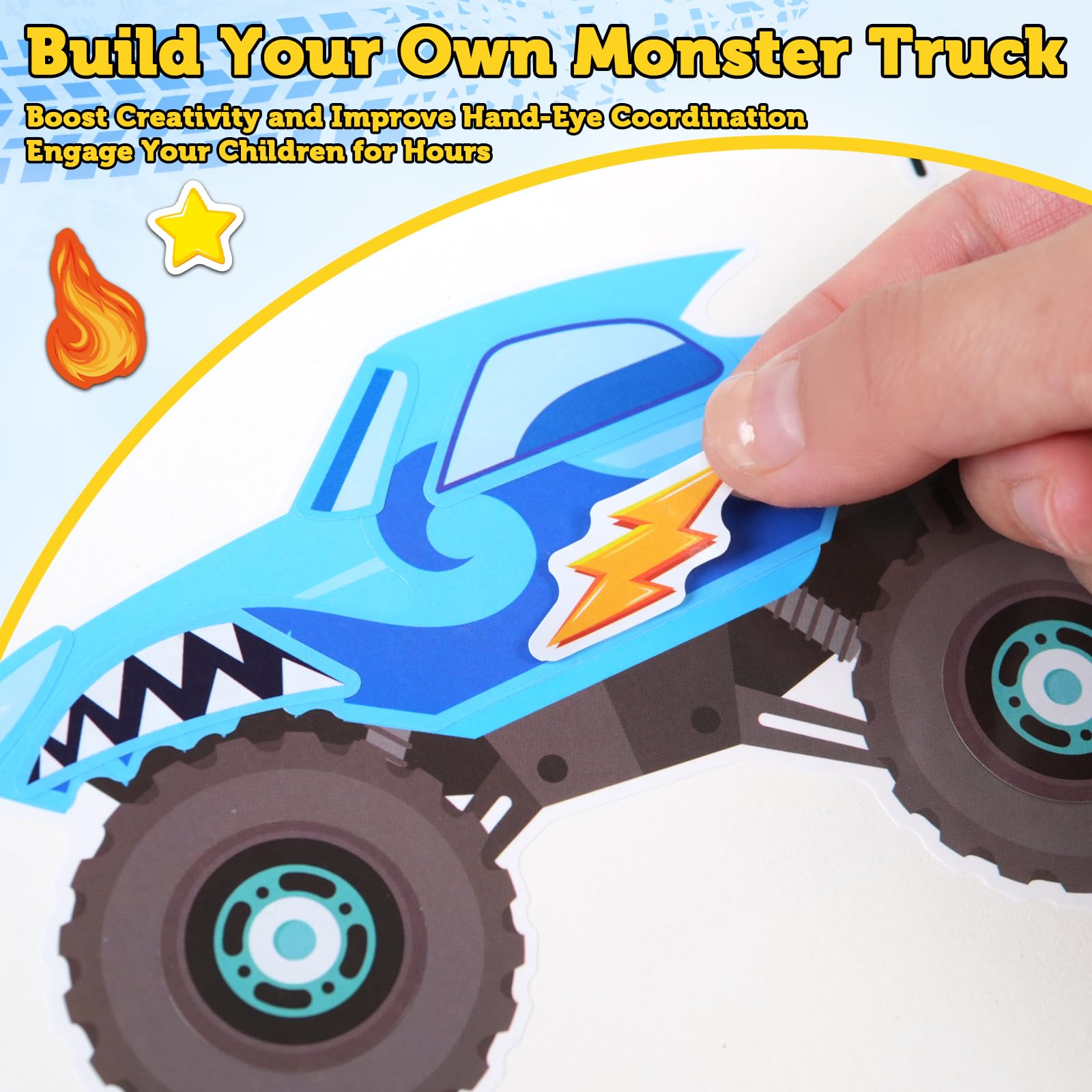 Ozepao Monster Trucks sticker material non-toxic vinyl for safe use
