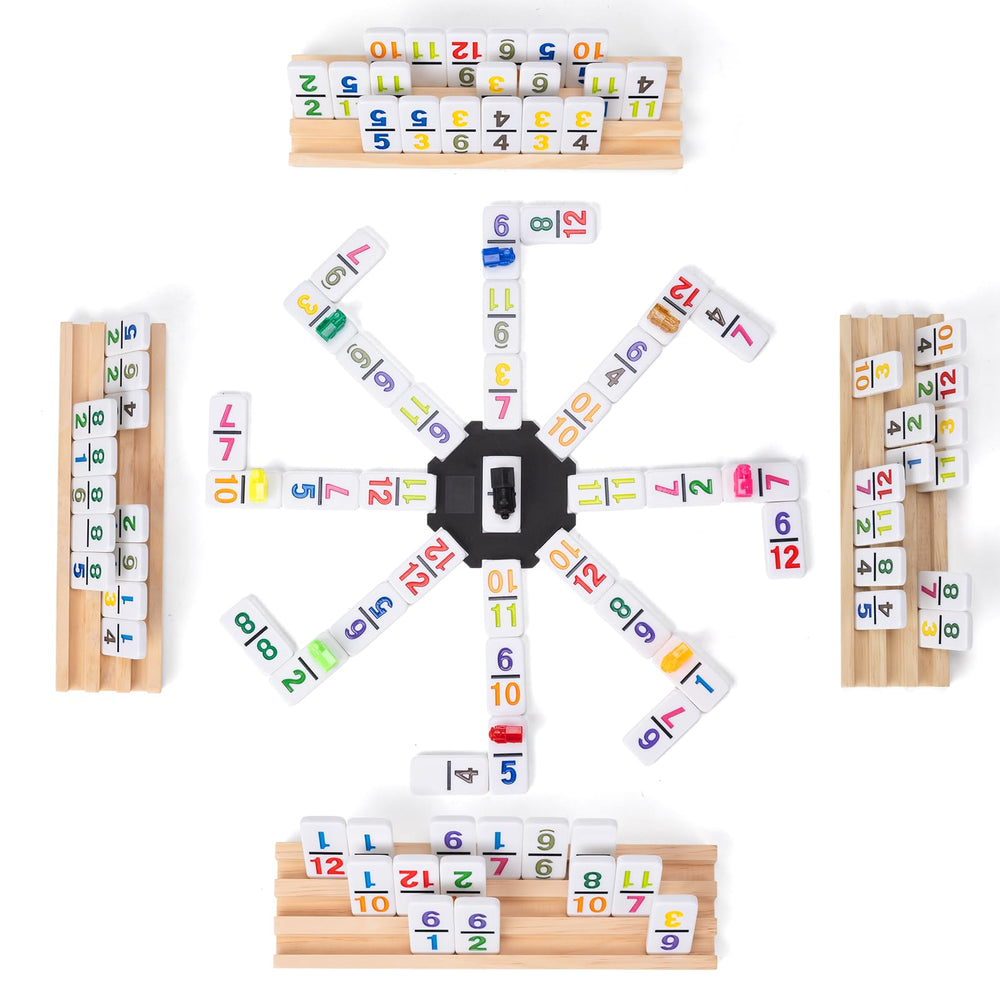 OZFRHO Mexican Train dominoes trains: nine trains add strategic variety to play