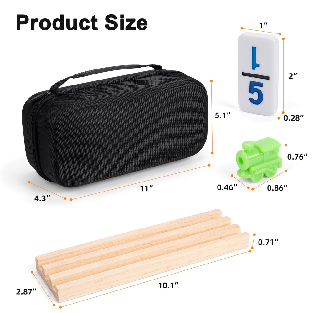 OZFRHO Mexican Train dominoes wooden racks: sturdy holders for tidy tile display