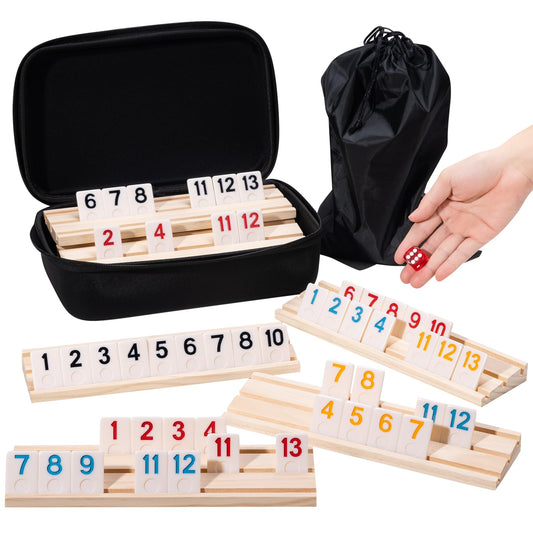 OZFRHO Rummy Cube Tiles: 160 colorful pieces for quick recognition and fun