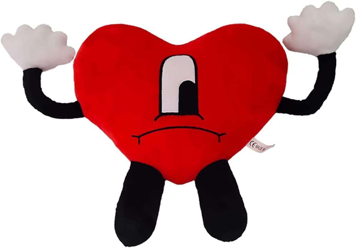 OZIF Bad Cute Bunny Plush 9.4in Love Heart, perfect for bedtime snuggles.