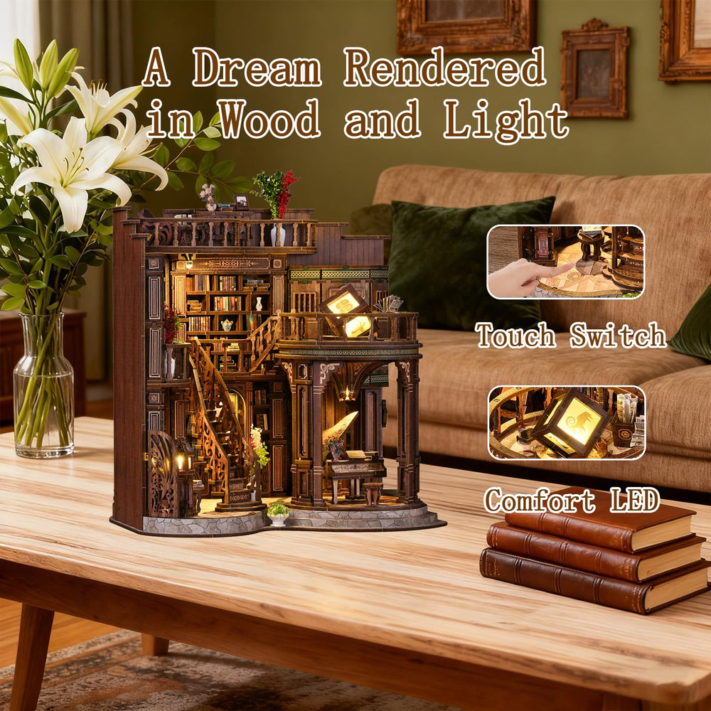 OzJAY Book Nook warm glow scene illustrating day and night ambiance.
