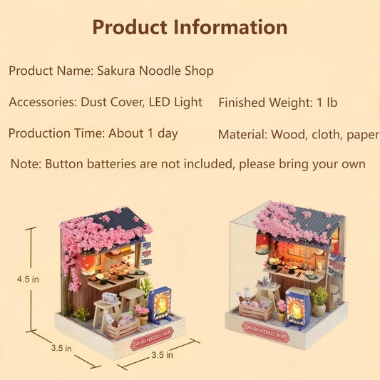OZJAY Sakura Noodle Shop detail shows authentic miniature storefront.