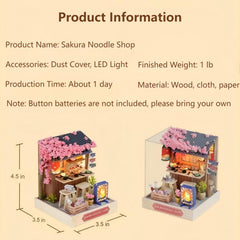 OZJAY Sakura Noodle Shop detail shows authentic miniature storefront.
