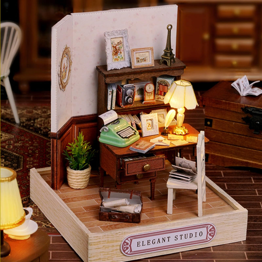 OZJAY 1:24 scale miniature dollhouse for detailed hobby projects.
