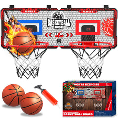 OZMI double-player basketball hoop over the door indoor for competitive family play.