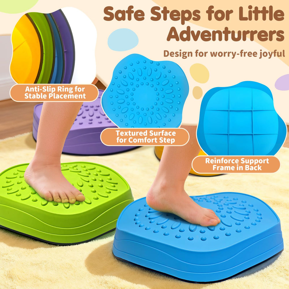 OZMI storage bag with stepping stones keeps play organized.