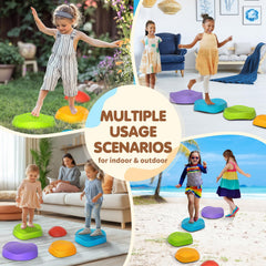 OZMI stepping stones made of sturdy ABS for lasting play.