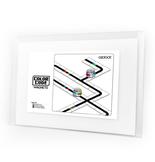 Ozobot Color Code Magnets Base Kit board setup for interactive learning