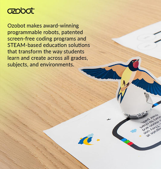Ozobot color variety in blue green red and black for coding maps