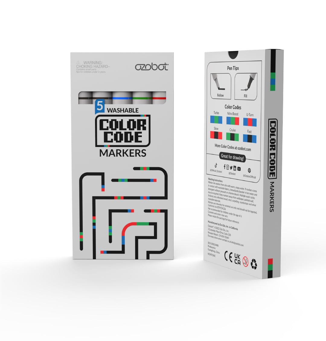 Ozobot dual-sided marker design for versatile coding activities