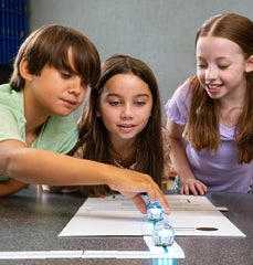 Ozobot group learning scene highlighting collaborative coding activities