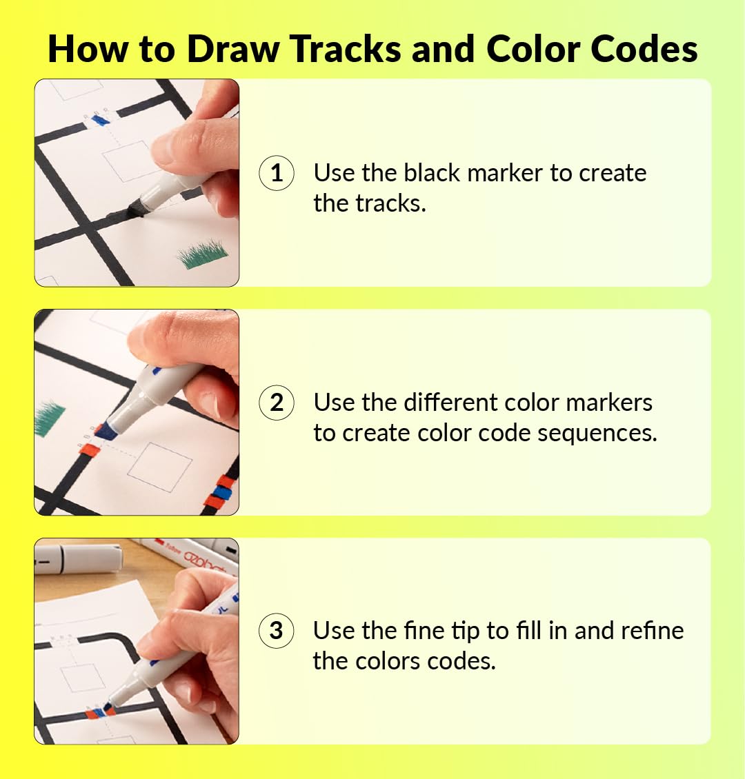 Ozobot markers suitable for home STEM learning and play