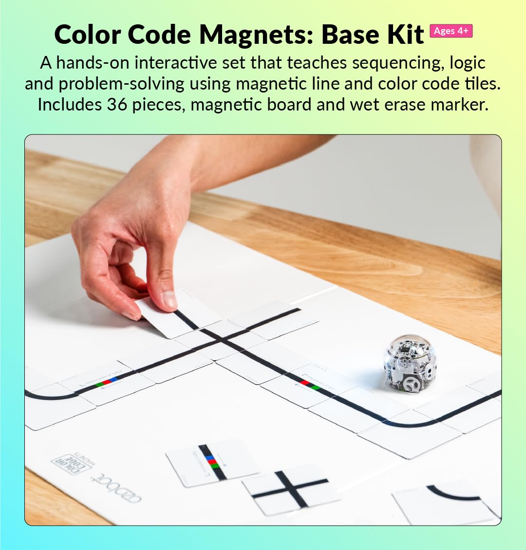 Ozobot marker and wet erase tool used for color code drawing