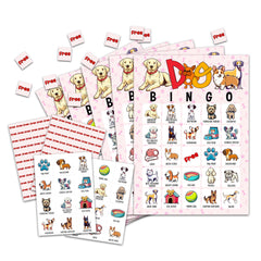 OZTEMETY dog bingo cards for adults on sturdy 5x7 cardstock for durable party play.
