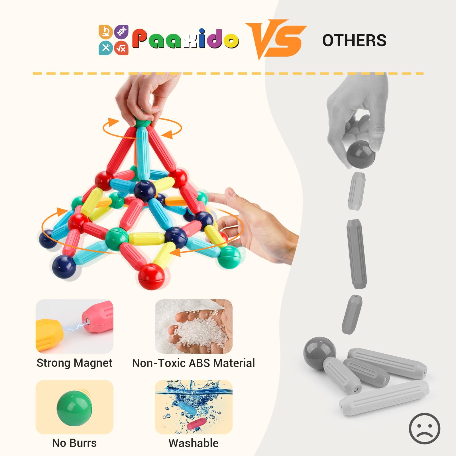 Paaxido bright colors in action encourage hands-on construction and problem-solving