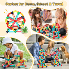 Paaxido family learning time with magnetic blocks encouraging collaboration