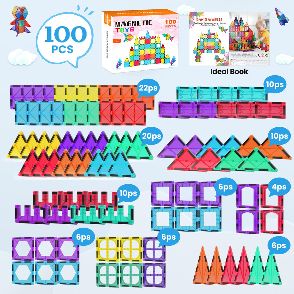 Perfect educational gift for birthdays or classroom use with Paaxido magnetic tiles.