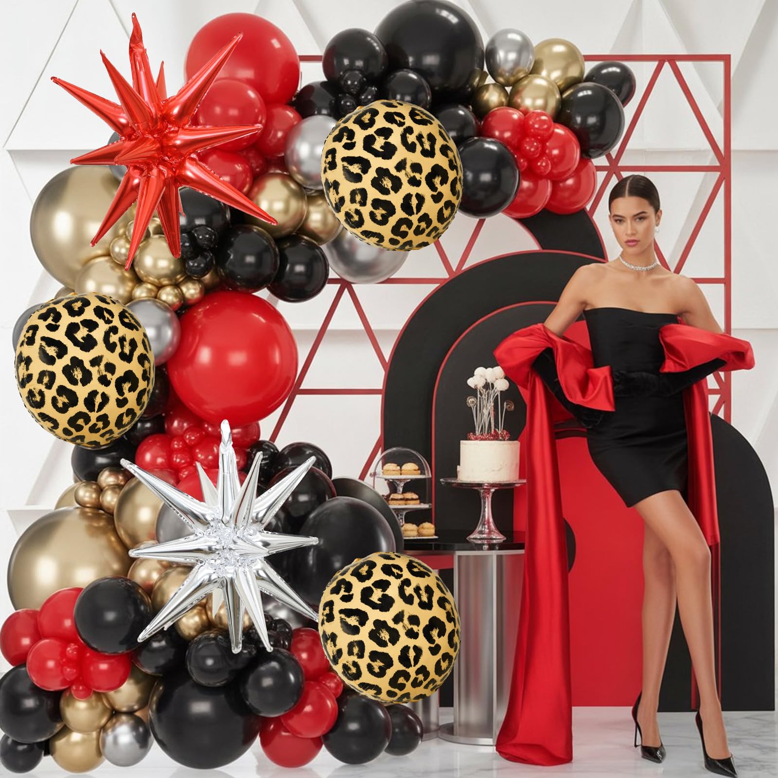 Paayeq 18-inch red balloons provide bold color accents.