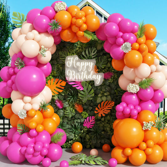 Paayeq tropical Hawaiian balloon arch kit adds vibrant summer décor.