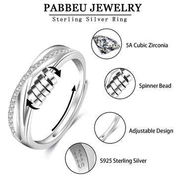 PABBEU To My Daughter sterling silver ring for everyday wear.
