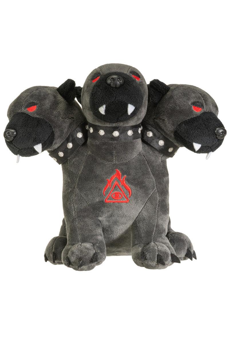 Pacific Giftware Cerberus plush with three heads, ideal for display or cuddling