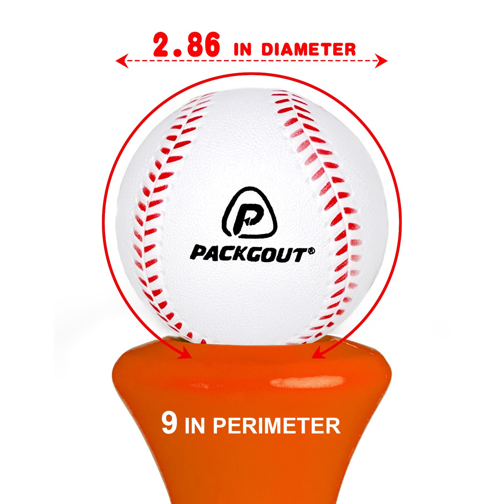 PACKGOUT foam baseballs showing soft material and gentle touch for beginners.