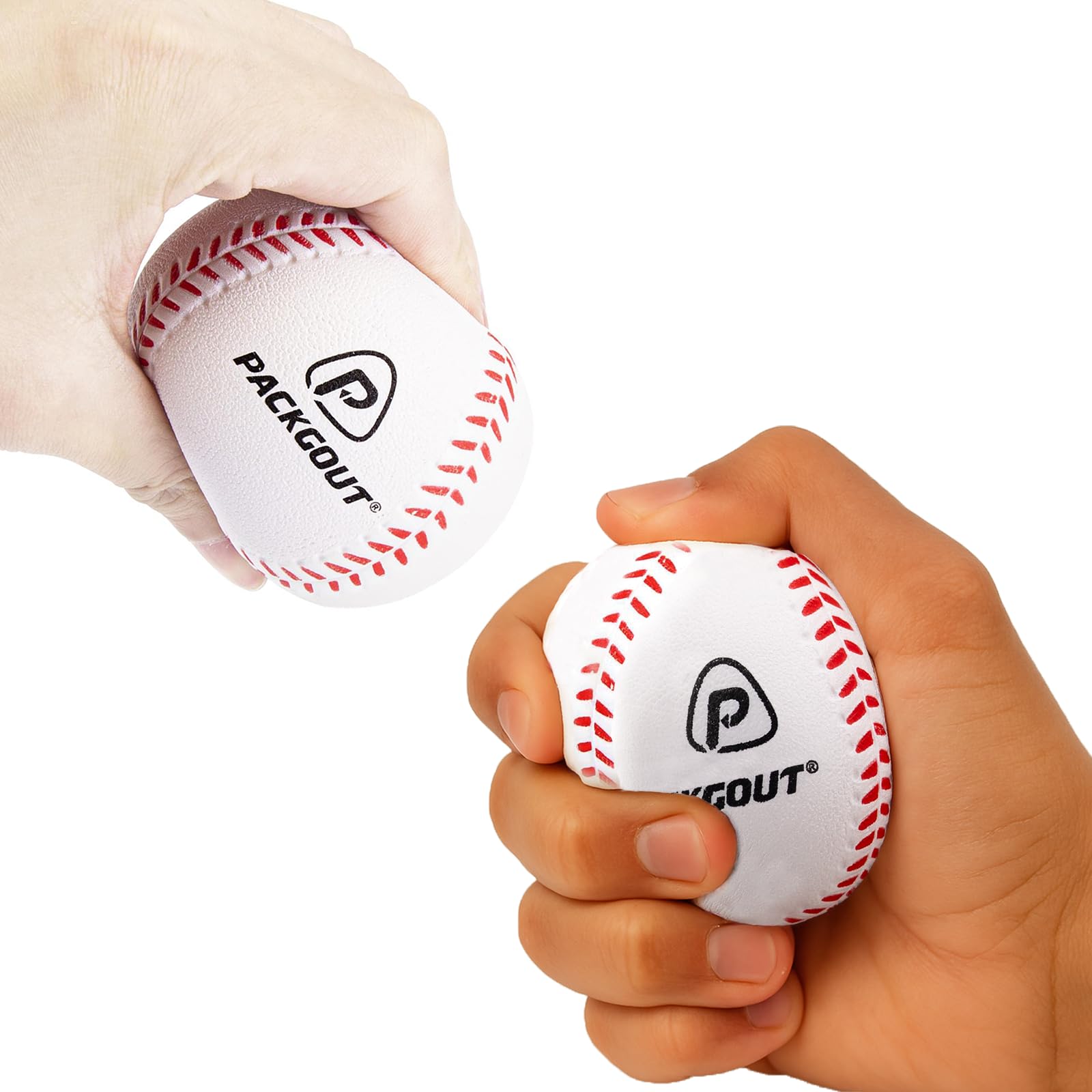 PACKGOUT soft baseballs for kids outdoors, lightweight foam for backyard fun.