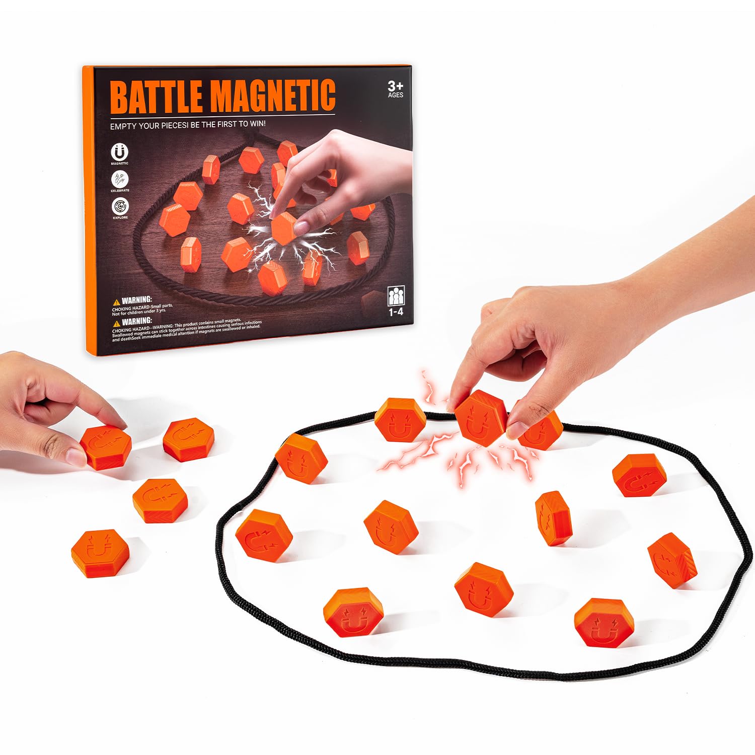 PADFUSE magnetic chess pieces collide for fast family battles.