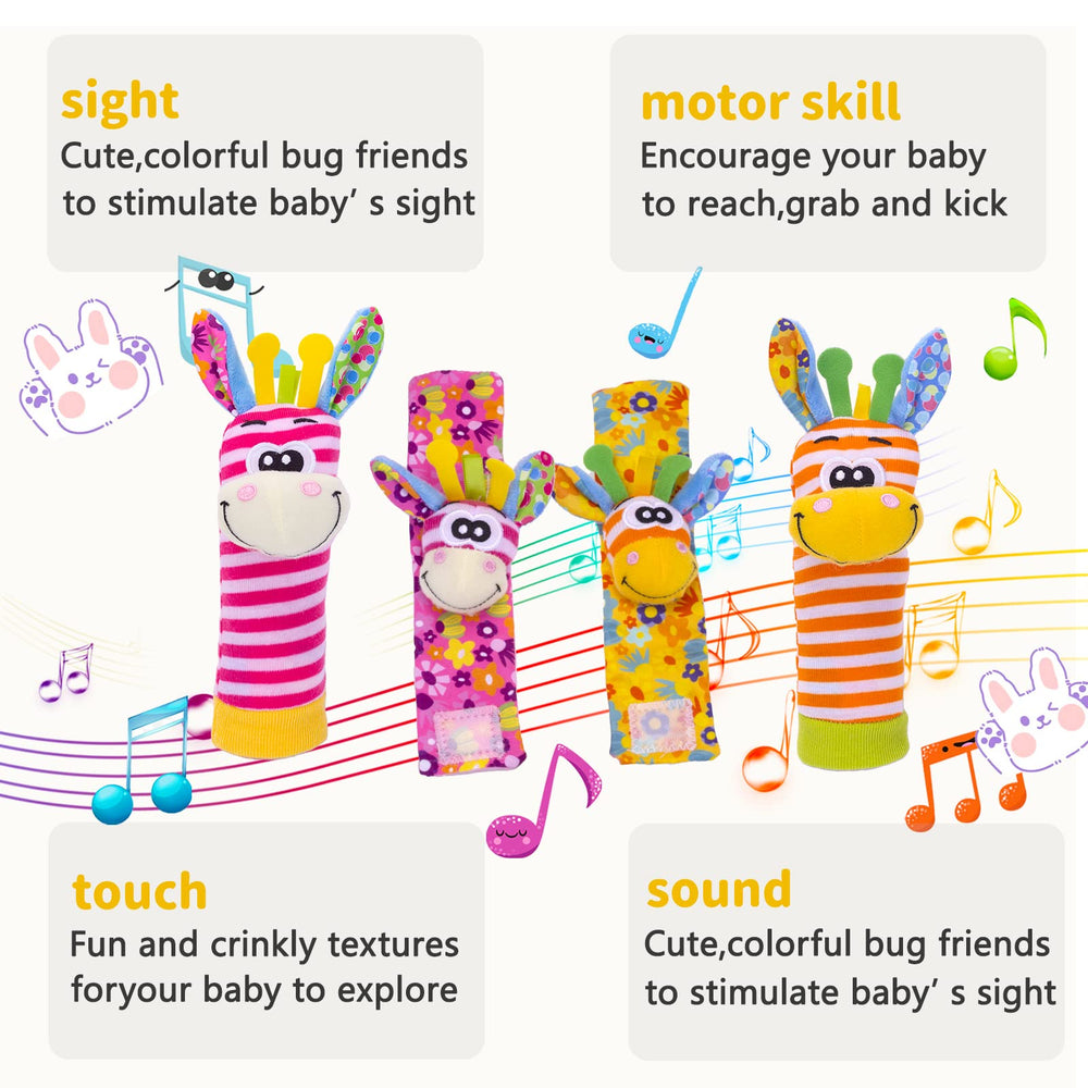 PADONISE animal ear rattles emit gentle sounds for hearing focus.