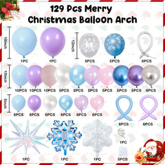 Paeyeq blue snowflake latex balloons for a chilly winter look