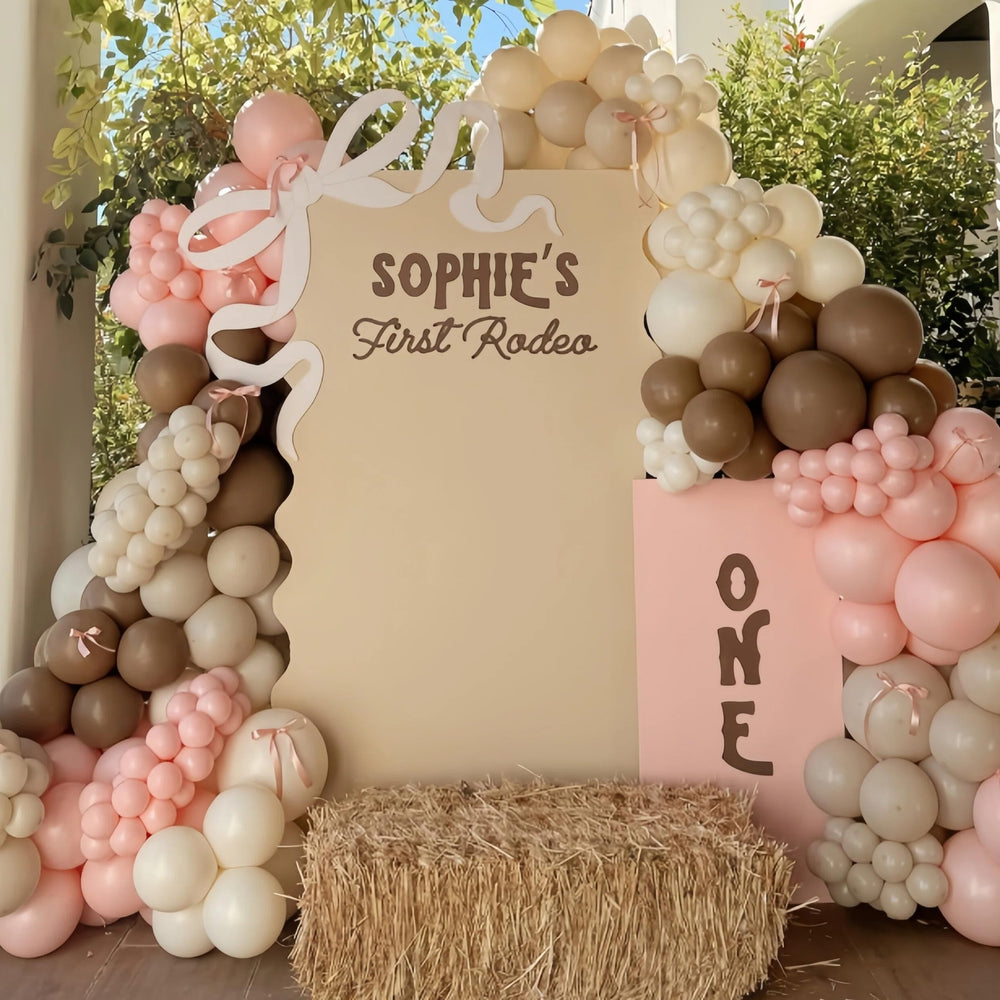 Paayeq brown 18 inch balloon adds warm western vibes.