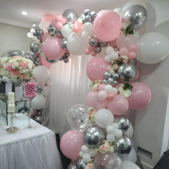 Paeyeq clear snowflake 12in balloon; airy accents for frosted arches.