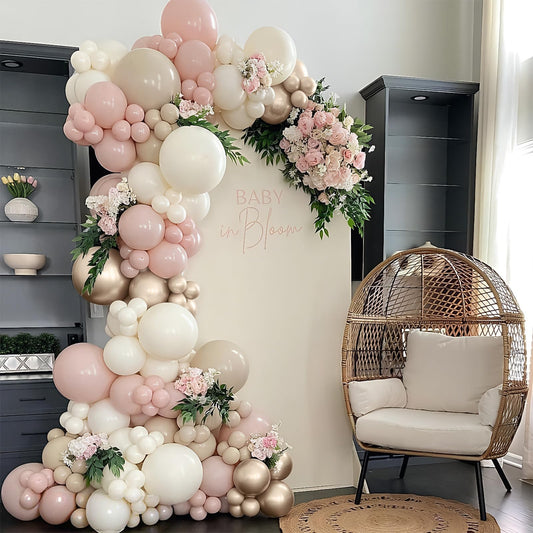Paeyeq dusty pink 18-inch balloon adds a bold focal point.