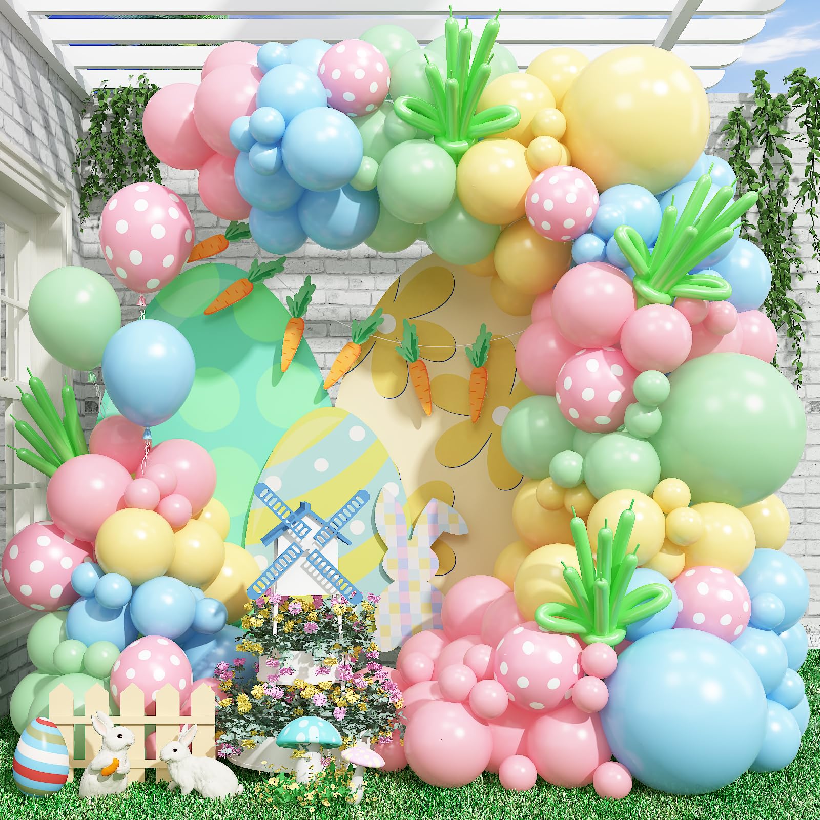 Paeyeq pastel balloon arch kit creates vibrant party backdrops.