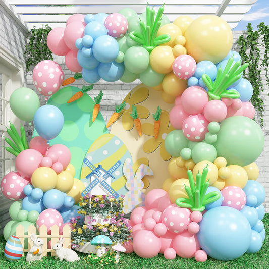Paeyeq pastel balloon arch kit creates vibrant party backdrops.